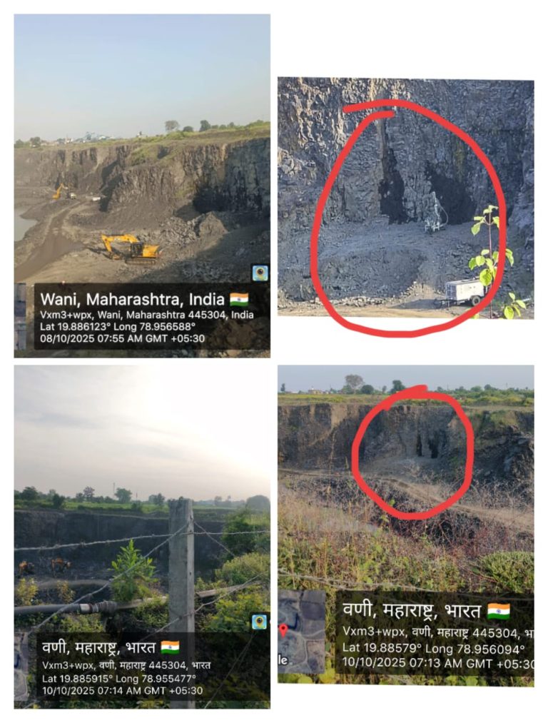 मोहदा गावात अवैध खदान उत्खनन पुन्हा सुरू; ग्रामस्थांमध्ये भीतीचे सावट